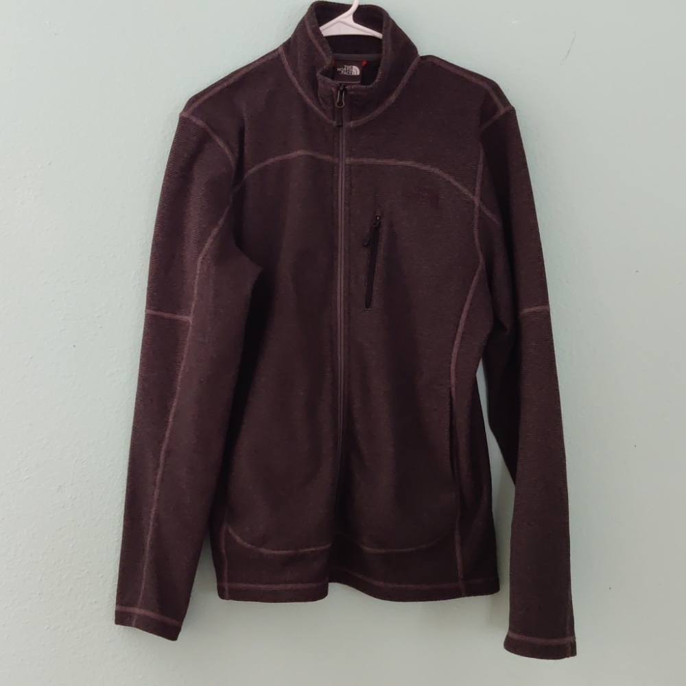 North face black fleece zipper jacket size S